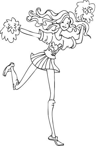 A Republican Cheerleader Coloring Page